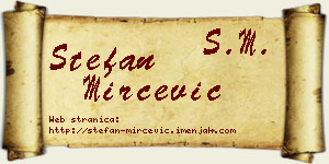 Stefan Mirčević vizit kartica